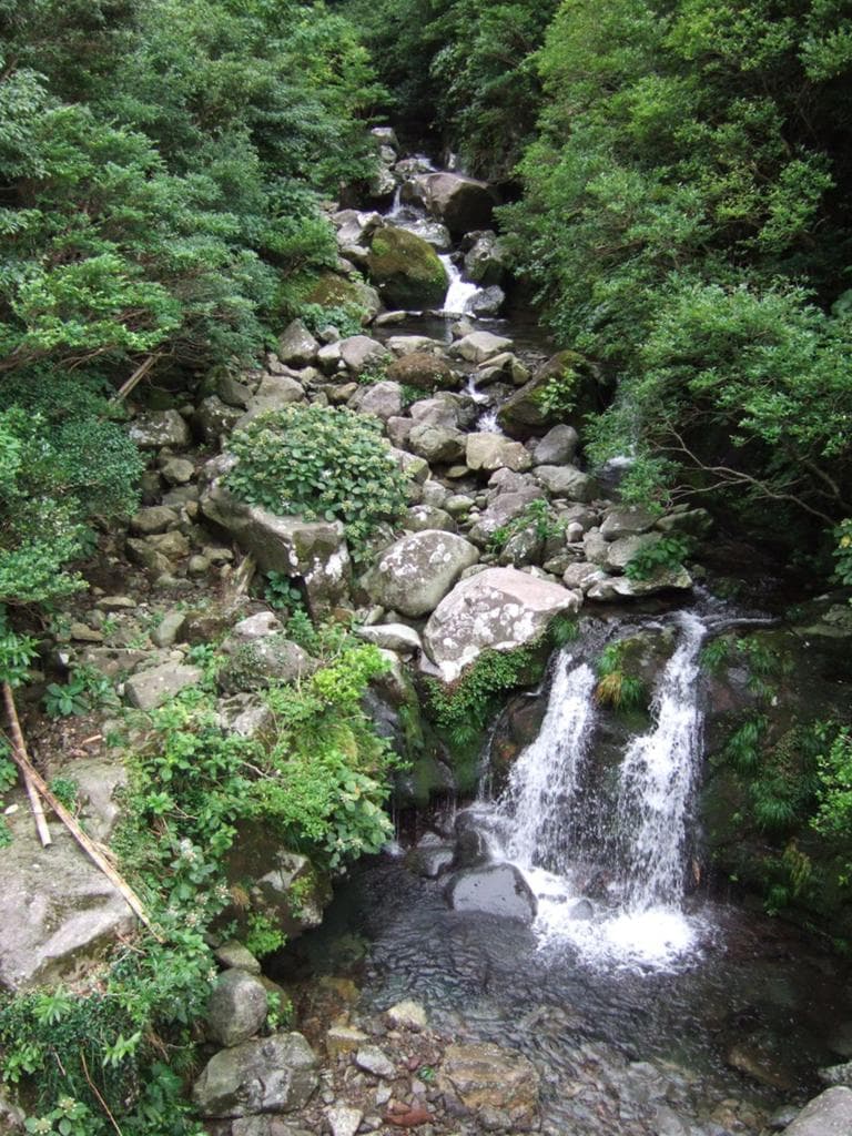島に唯一の集落をのんびり散策