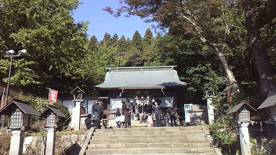 南湖を築いた松平定信公を祀る神社で家族の健康を祈願