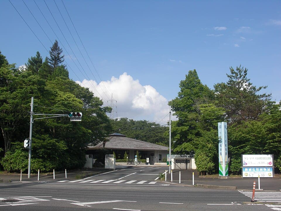 巨大な温室と広い園内を家族でのんびり散策
