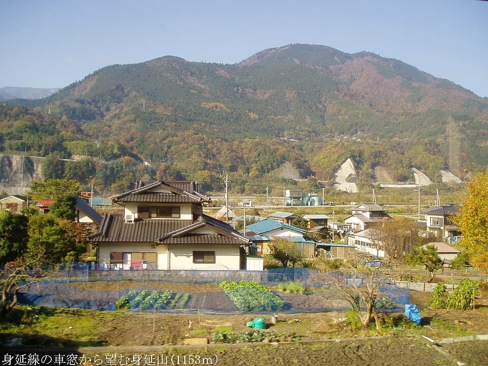 久遠寺駅から約7分の空中散歩で、富士川の谷を見下ろしながら山頂へ