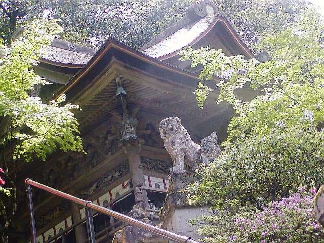 奇岩遊仙境と岩窟の本殿を巡り、苔の庭で深呼吸