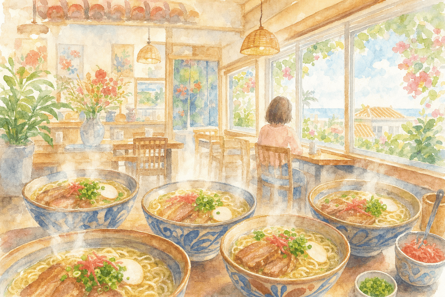 とろとろ軟骨ソーキがのる行列必至の沖縄そば