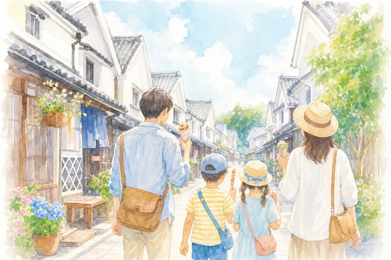 蔵造りの町並みをぶらぶら歩きながらおやつ探し