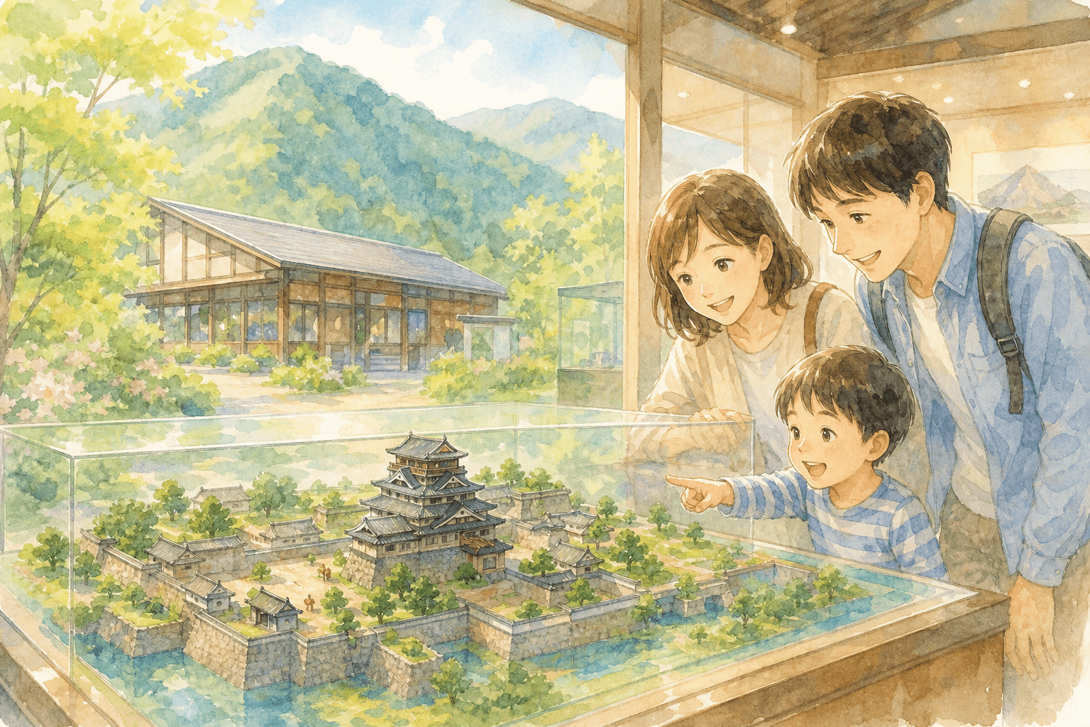 春日山城の歴史をジオラマと映像で予習