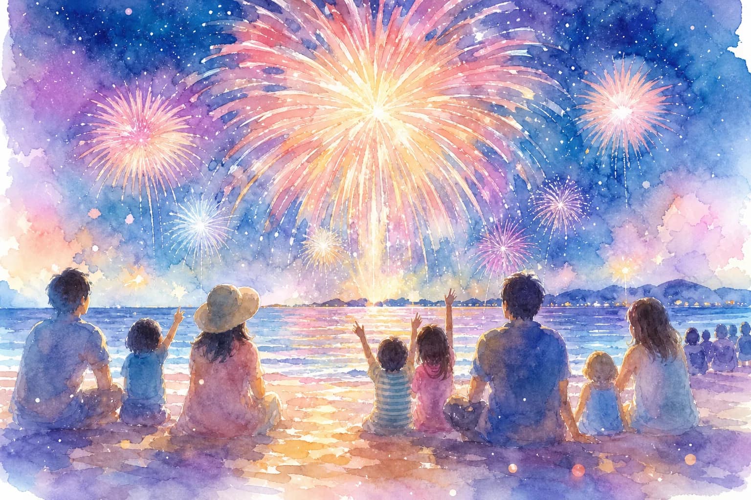 約2,000発が夜の海上に打ち上がる20分間を観覧