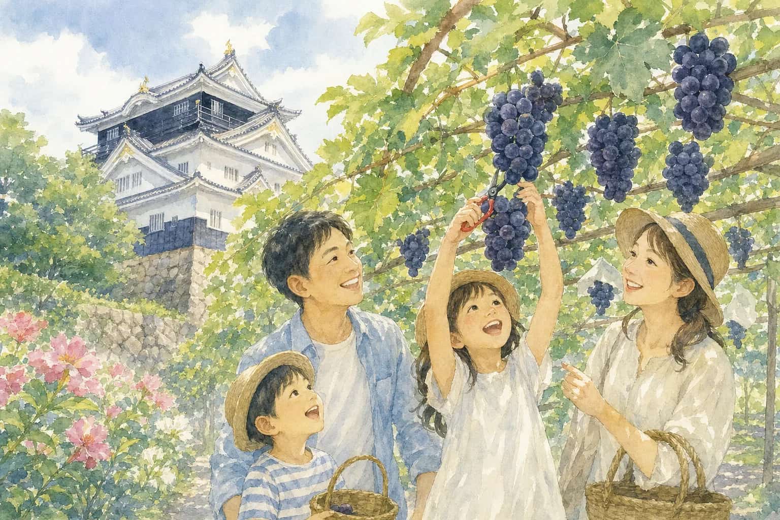 2026年 マル京果園(巨峰狩り)の味覚狩り 1日満喫コース