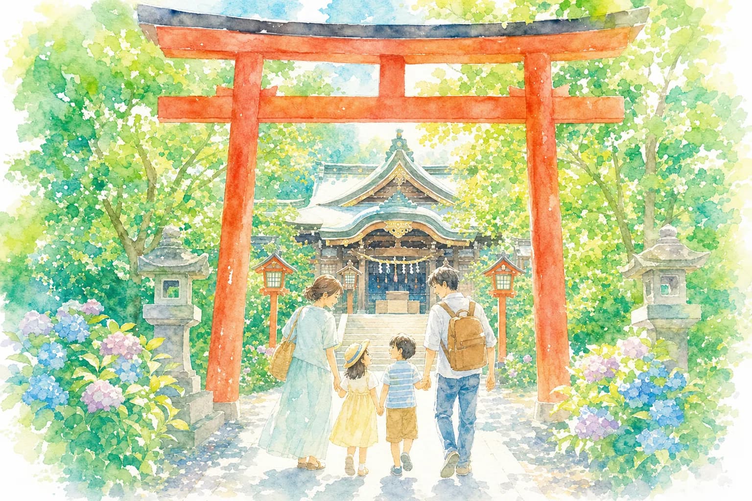 下北地方の総鎮守で旅の安全をお参り