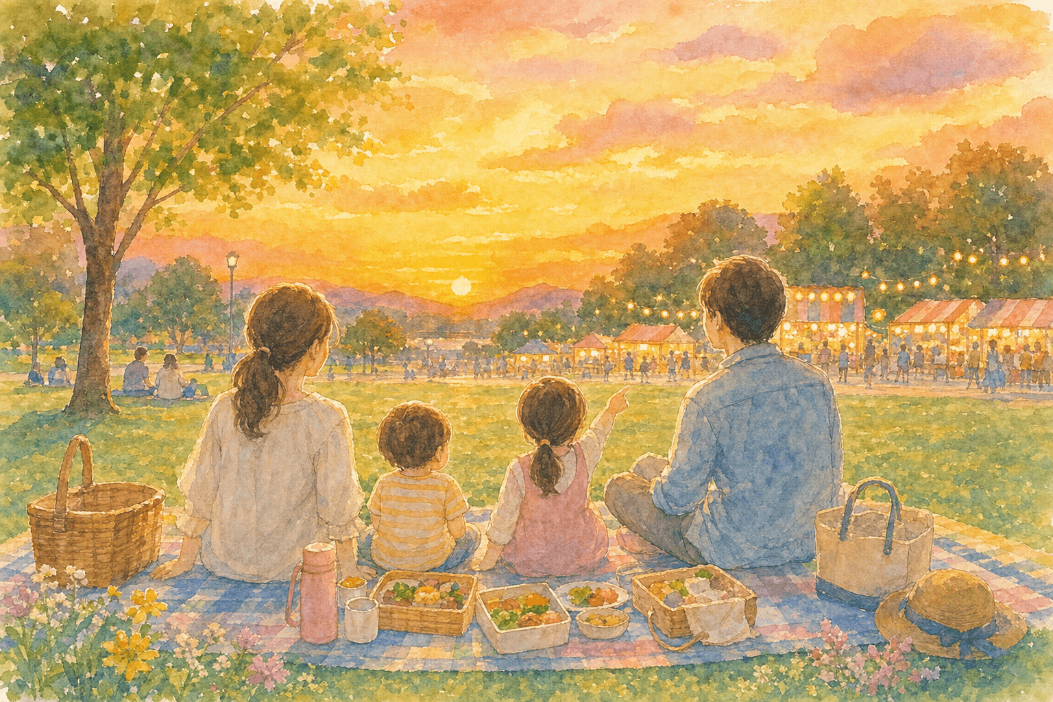 Settle onto your leisure sheet, enjoy festival food for dinner, and wait for the show to begin