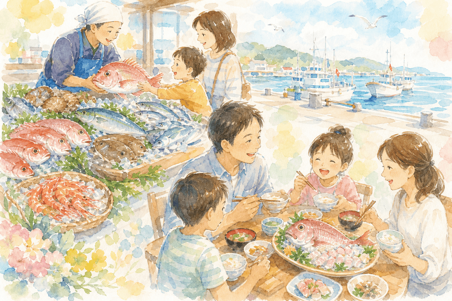 加太名物の鯛を使った海鮮で早めの腹ごしらえ