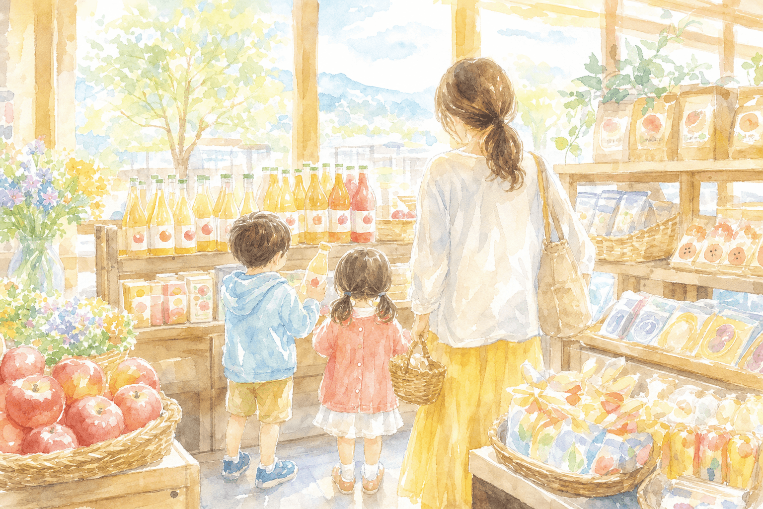 鹿角の特産品と祭り展示を見学、探検のおやつと飲み物を調達