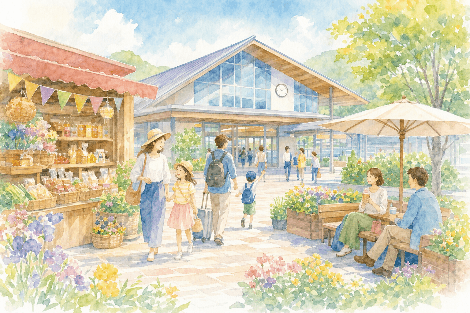 加賀温泉郷の玄関口でひと休み、地元の和菓子や加賀棒茶を調達