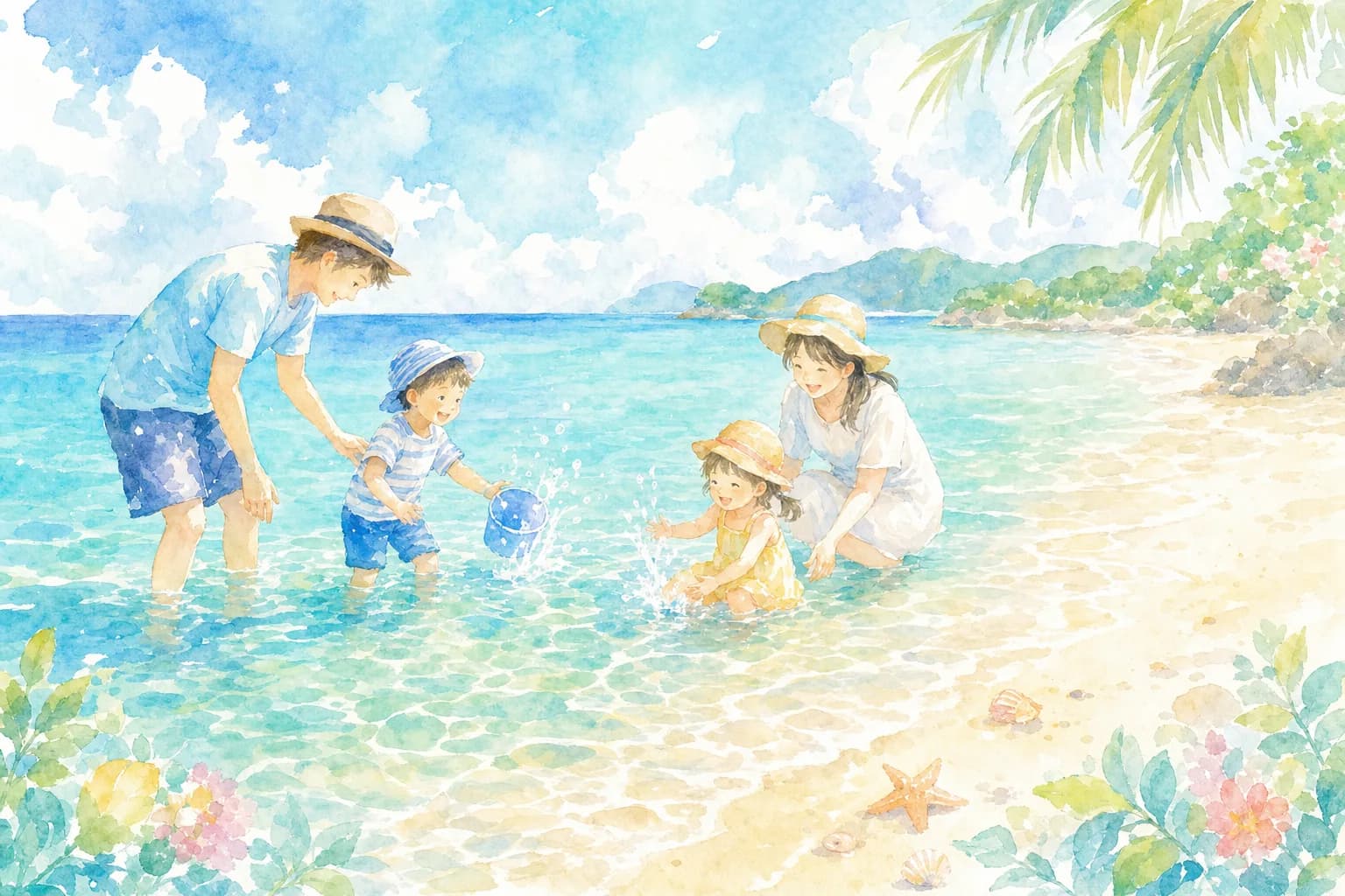 夕食を調達して砂浜で場所取り、開演を待つ