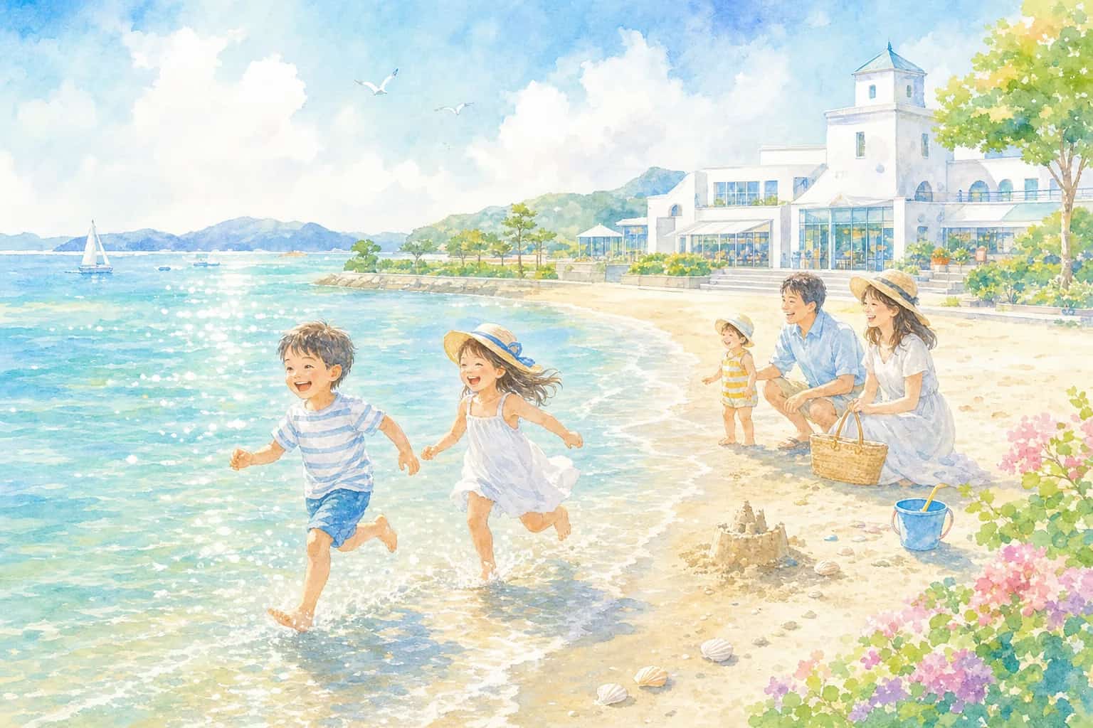 ふたみシーサイド公園「道の駅ふたみ」海水浴場