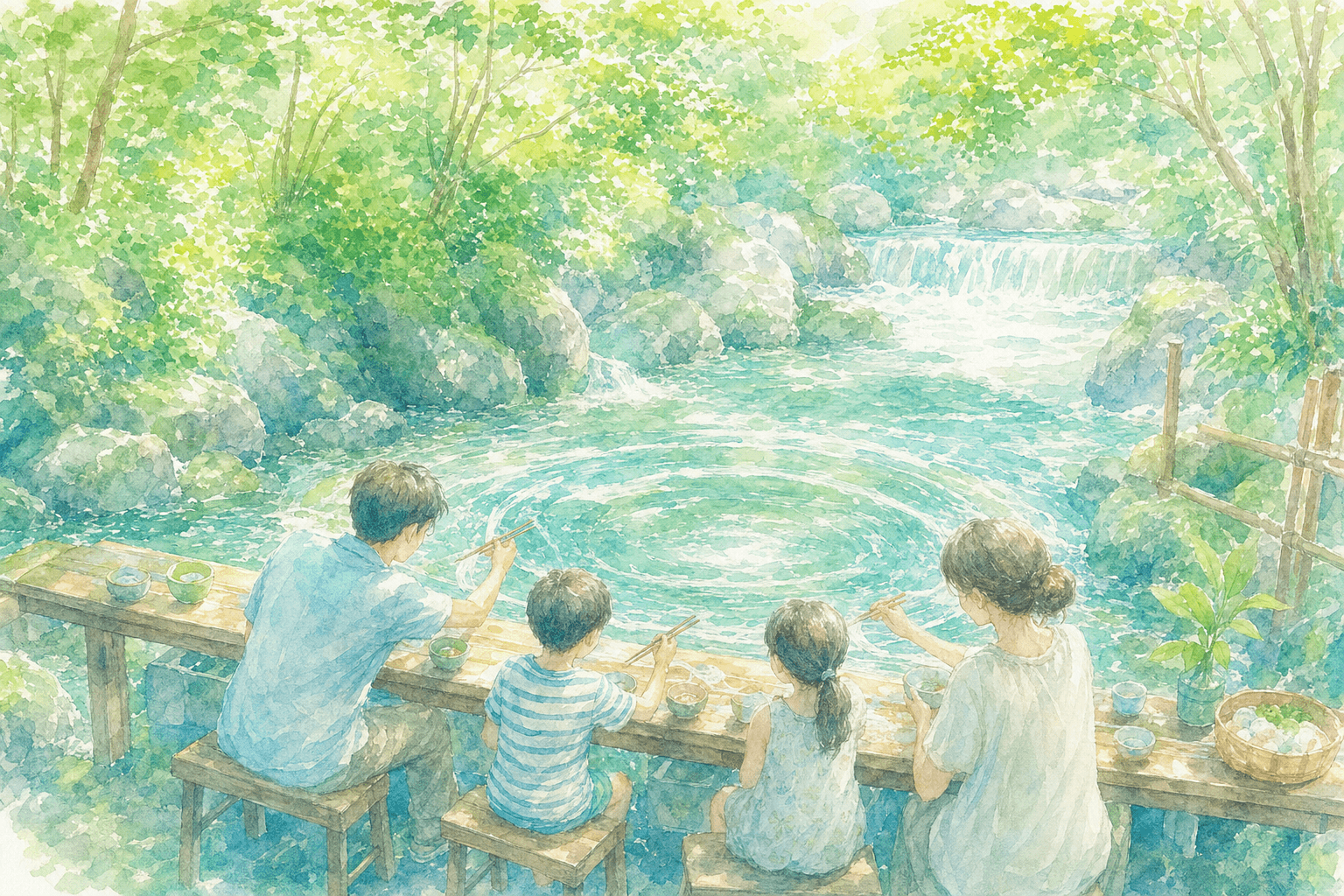 市営唐船峡そうめん流し