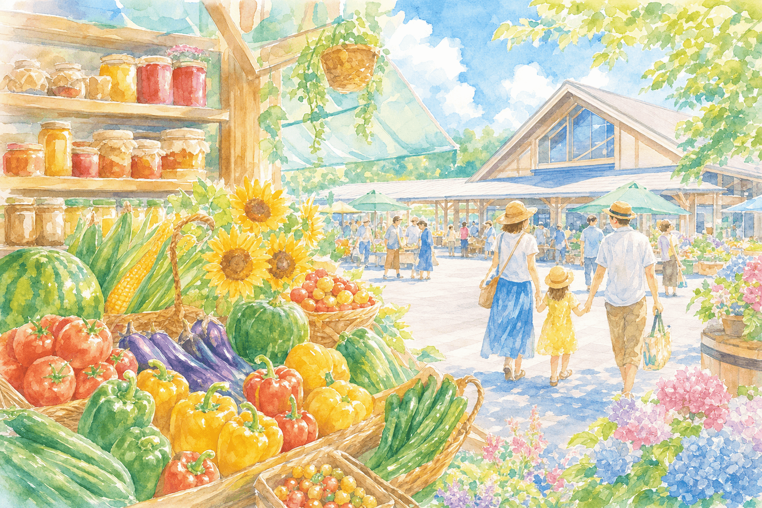 群馬の新鮮な農産物と地元グルメで花火前の腹ごしらえ