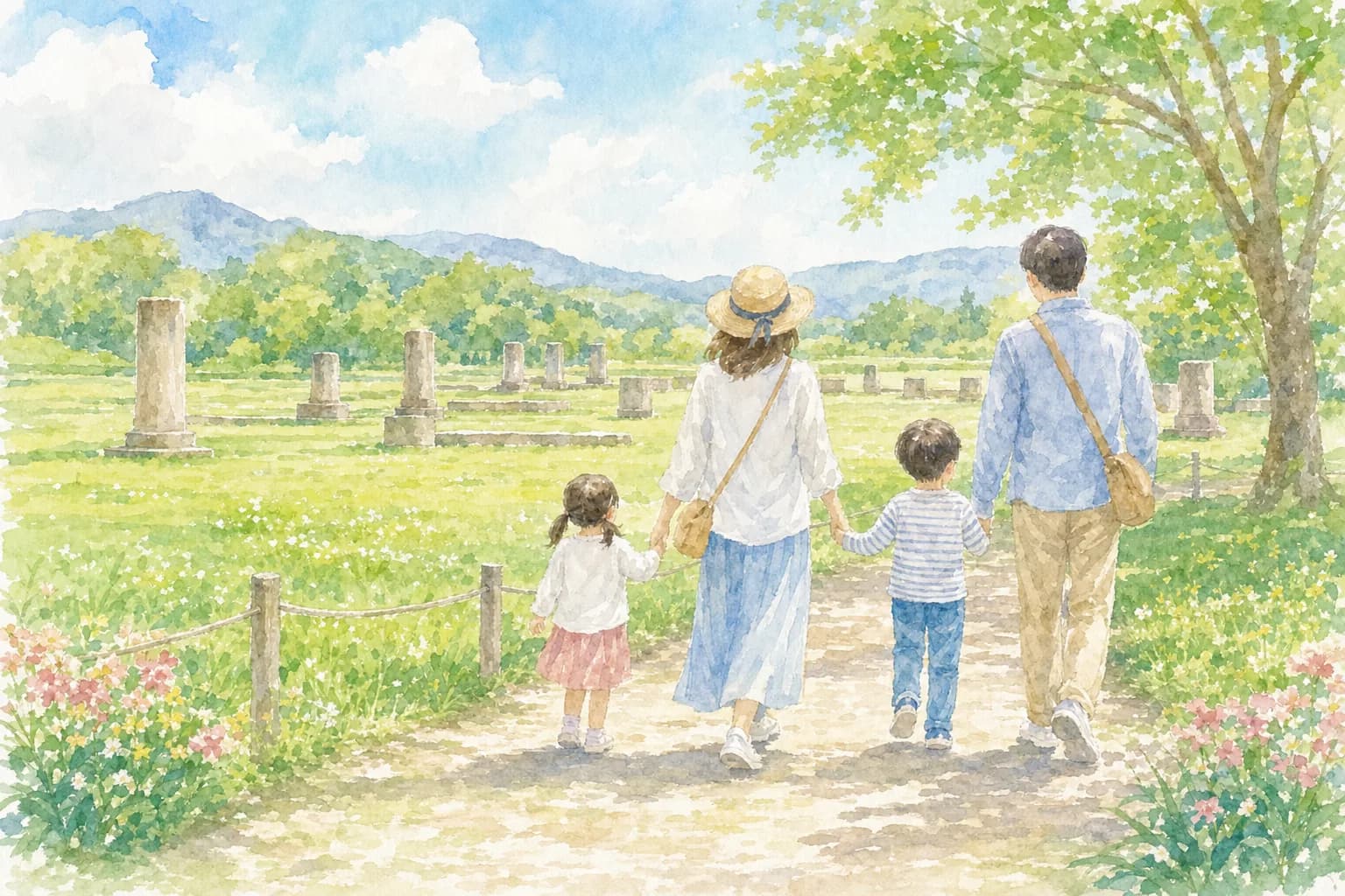 平安時代の斎王の宮殿跡が広がる国史跡をのんびり散策