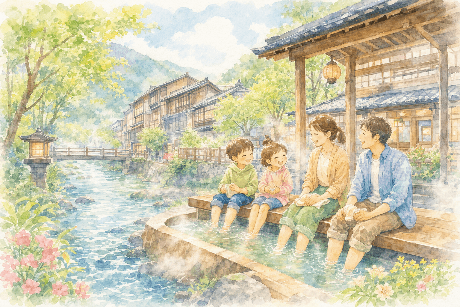 東北最古の温泉地・飯坂温泉の足湯で旅の疲れをリセット
