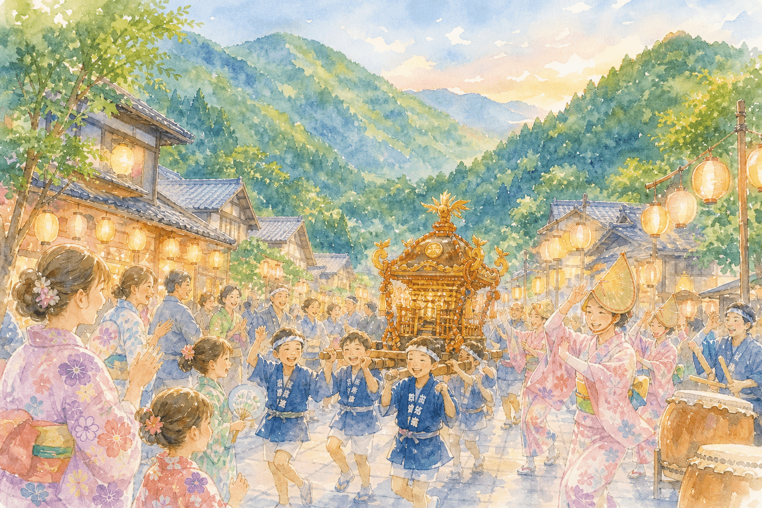 中国山地の懐に抱かれた町で受け継がれる愛宕祭