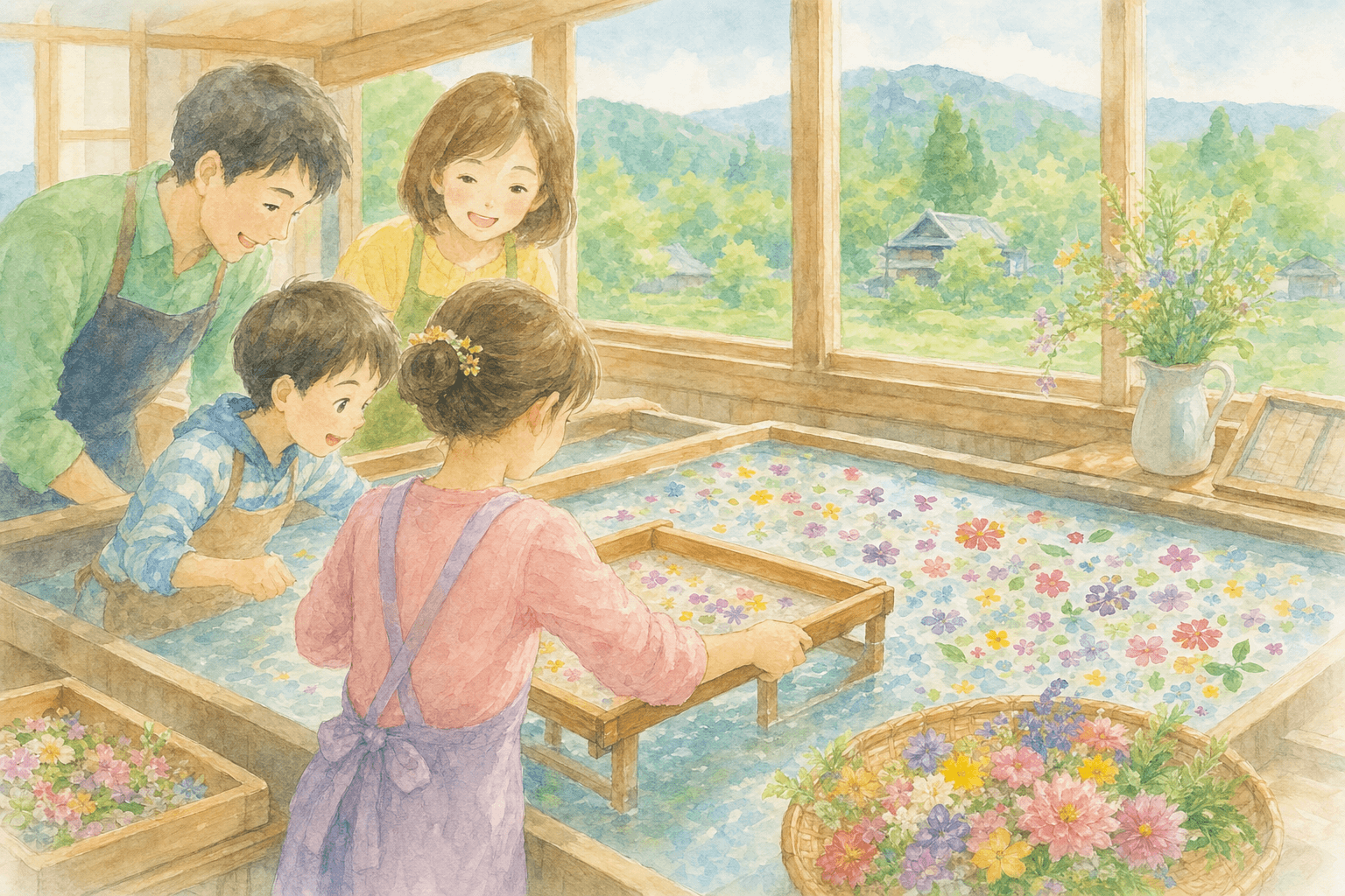 世界にひとつだけのオリジナル和紙をつくる紙すき体験