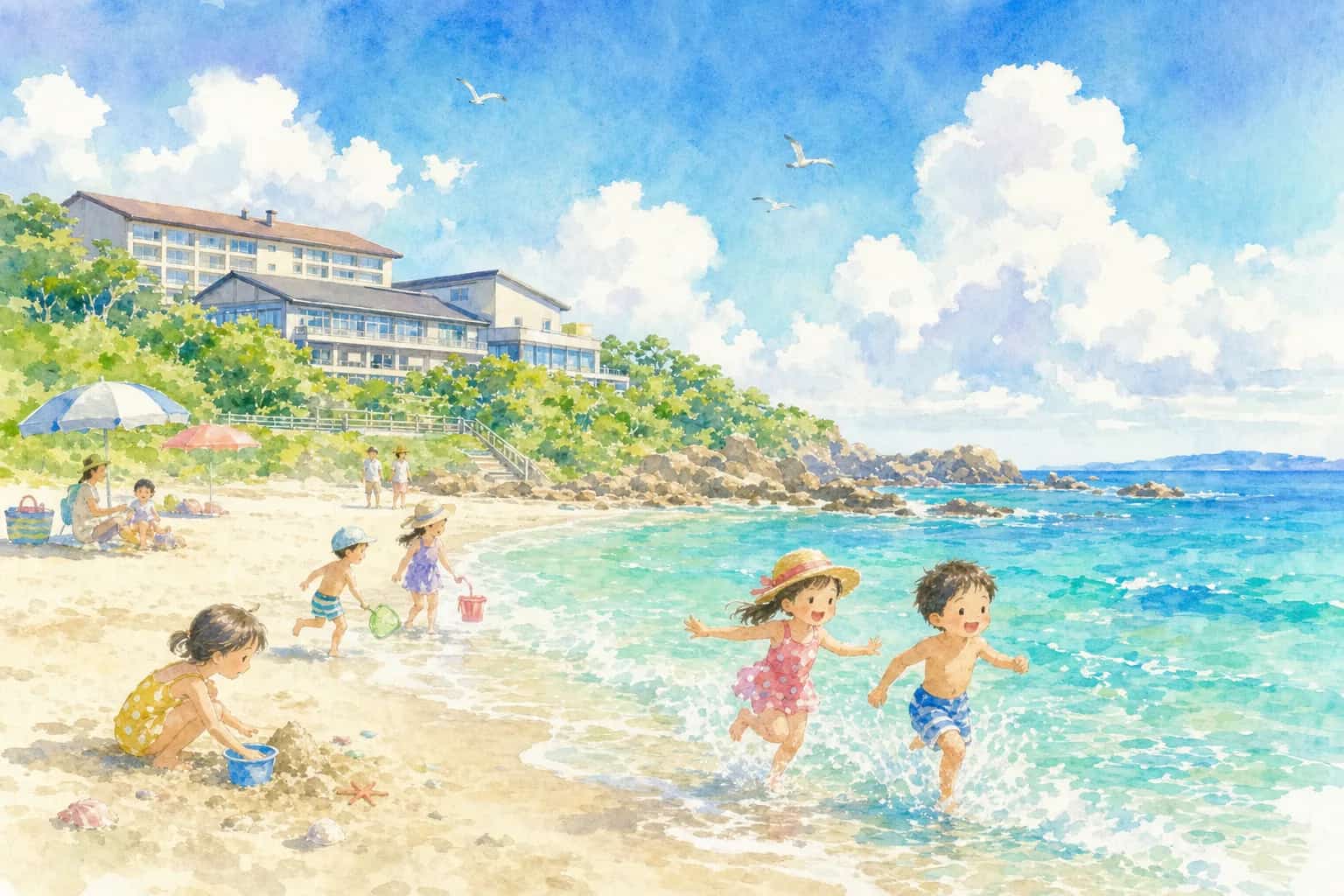 下馬ヶ浜海水浴場(休暇村志賀島前)