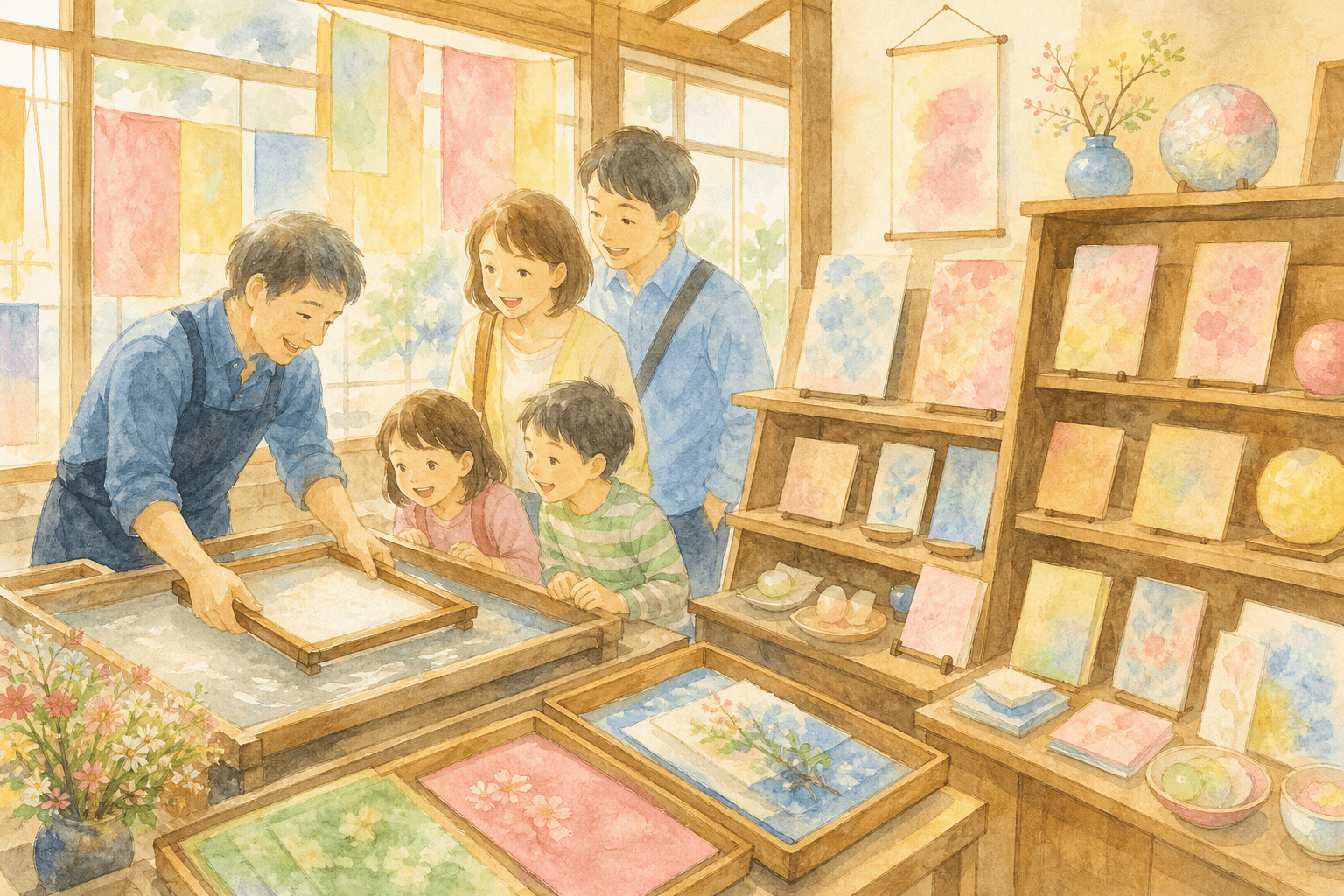 伝統の八尾和紙のものづくりにふれる