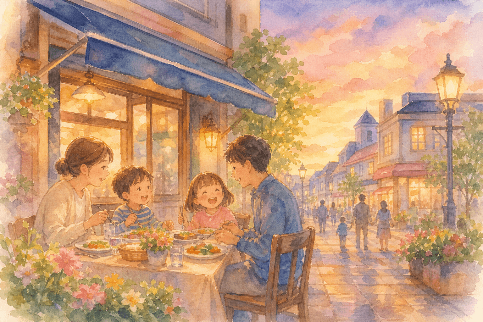 会場に向かう前に、駅前で少し早めの夕食