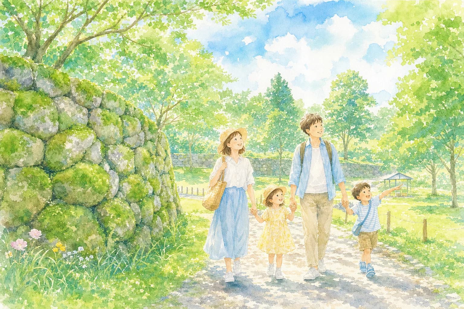 石垣が残る盛岡のシンボル公園で歴史散策とひと休み