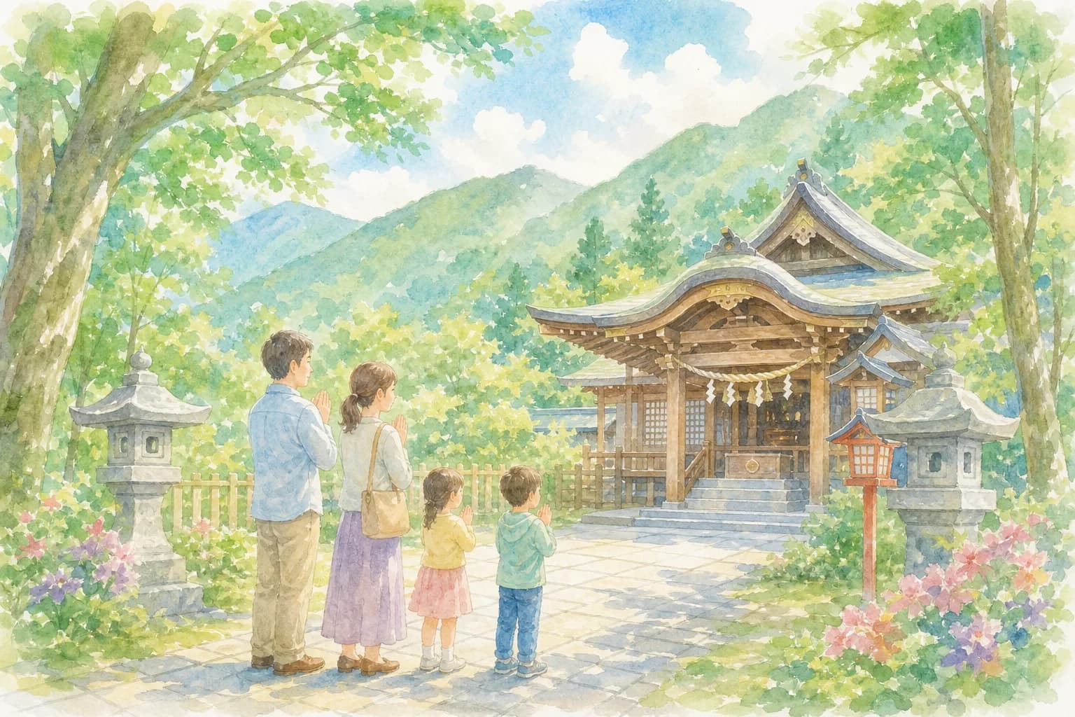 天川村の総鎮守として親しまれる古社で朝のお参り