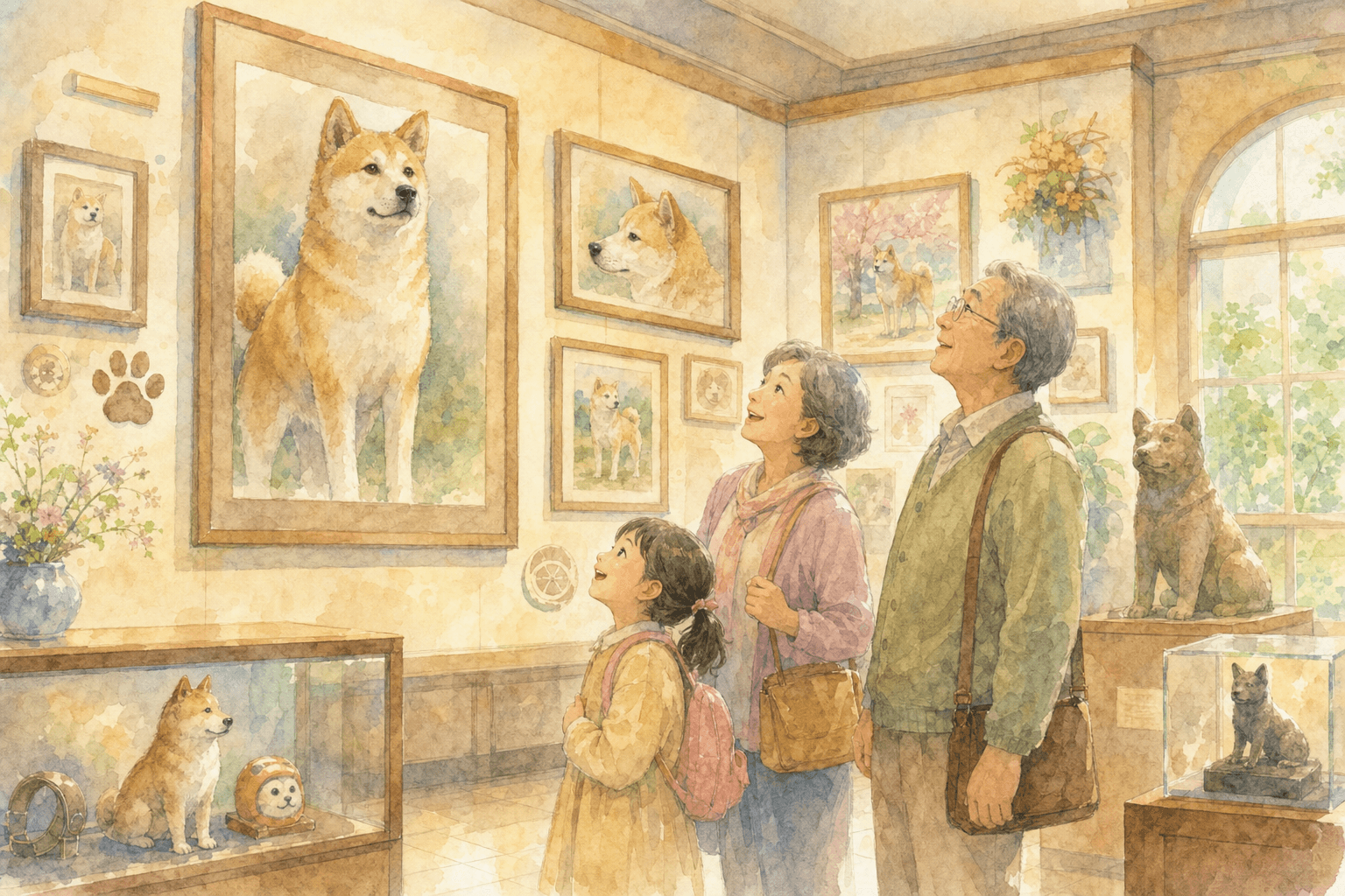 秋田犬保存会の本部で秋田犬とハチ公の歴史をたどる