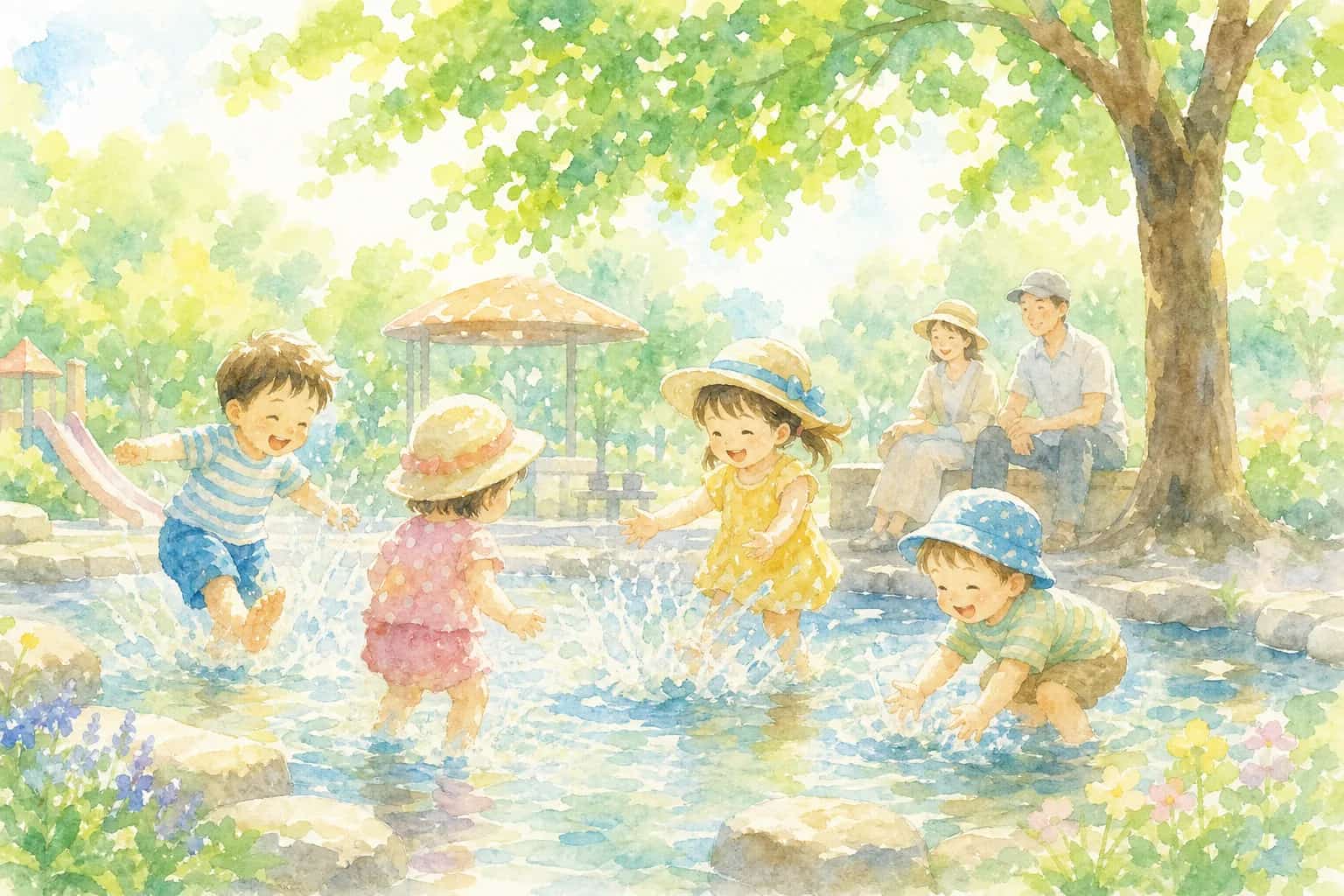 尾久の原公園 じゃぶじゃぶ池
