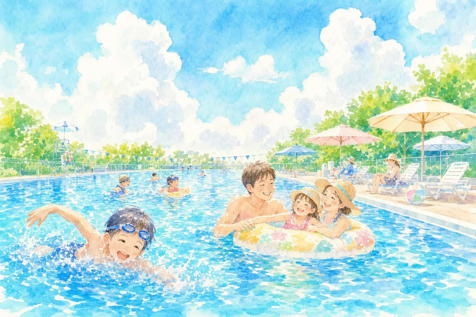 栃木市総合運動公園プール(屋外50mプール)