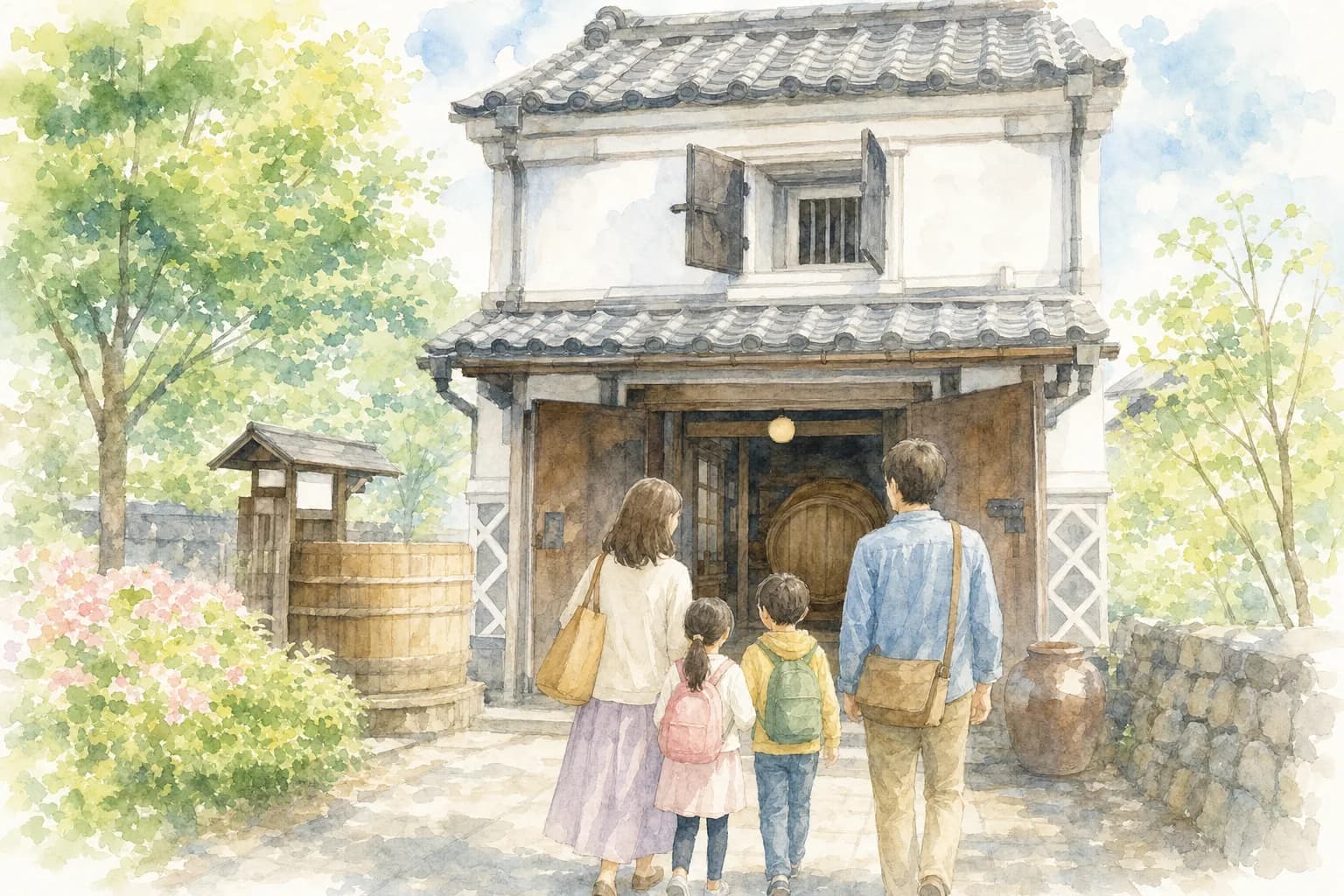 蔵のまちならではの造り酒屋を見学