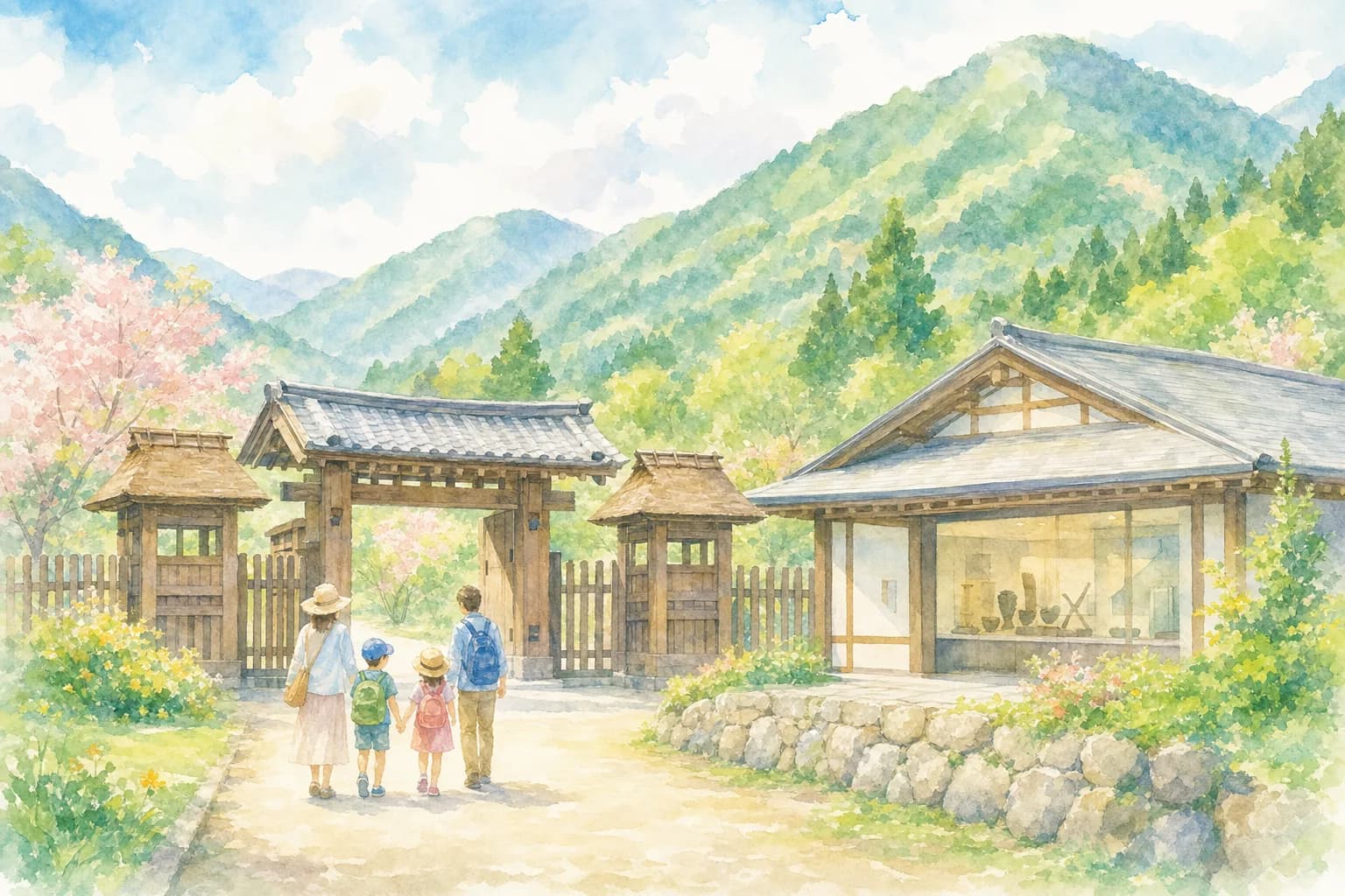 中山道四大関所のひとつ、福島関所の史跡を見学