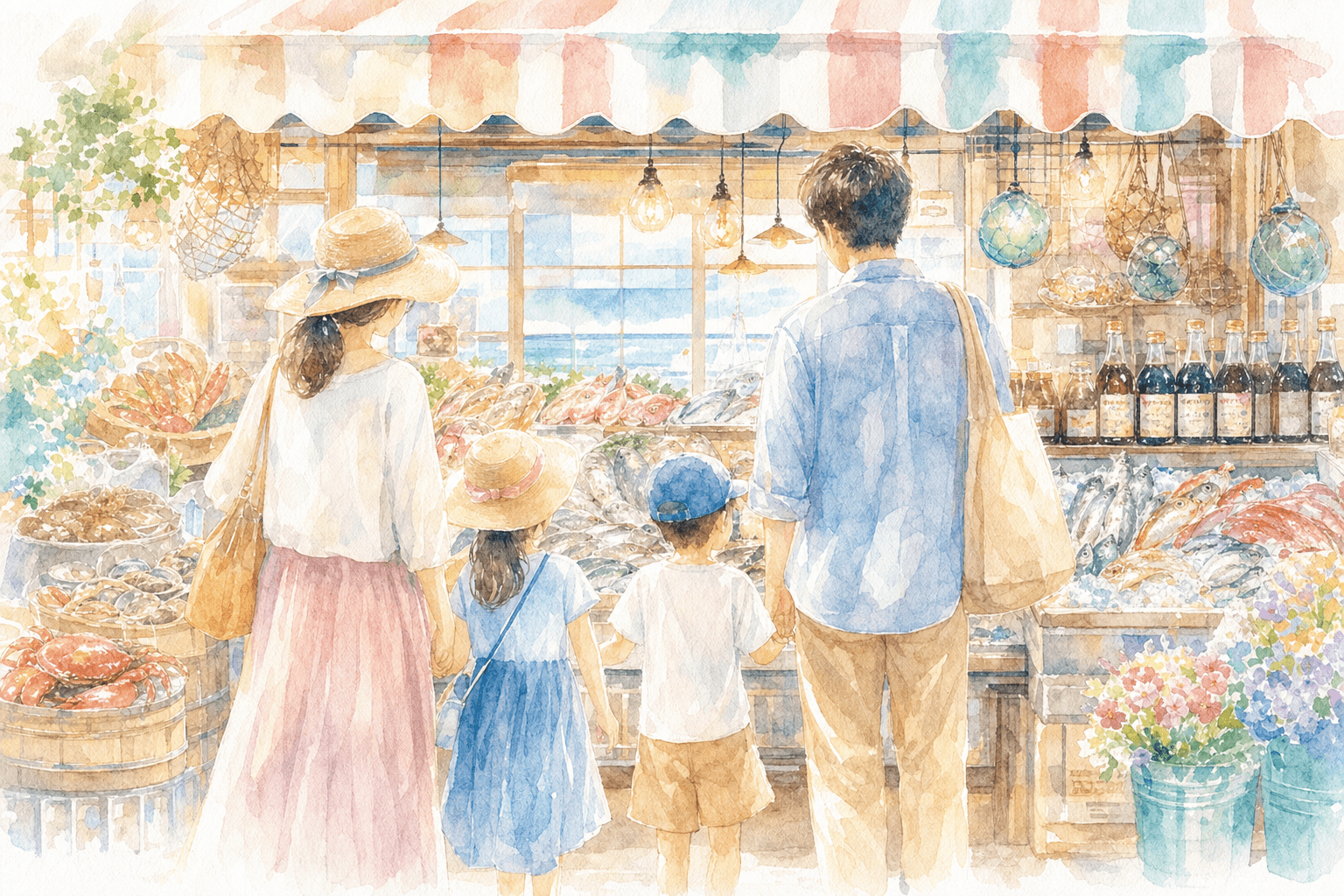 銚子の海の幸と醤油みやげをチェック、花火前のひと休み