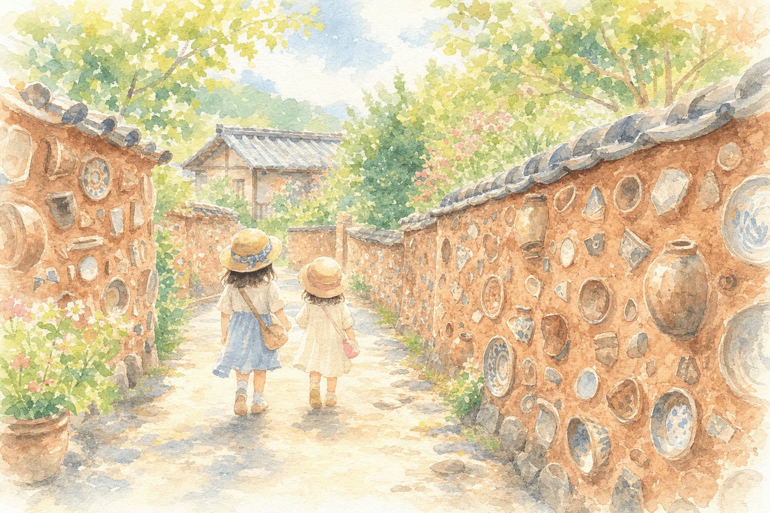 トンバイ塀のある裏通り
