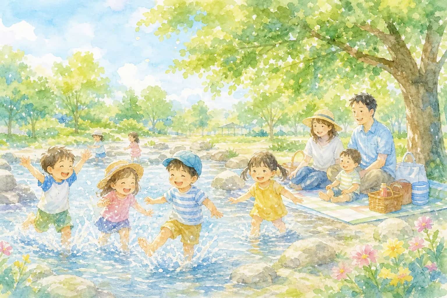 清水公園 じゃぶじゃぶ池(アクアベンチャー)