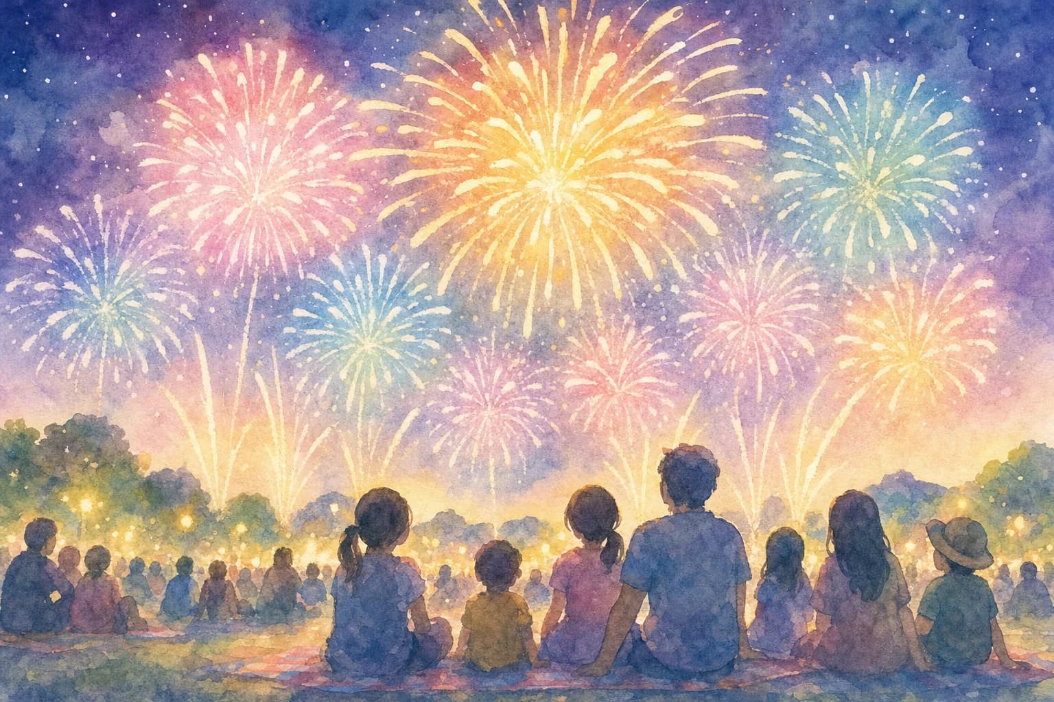 約1,000発のフィナーレ花火を観覧