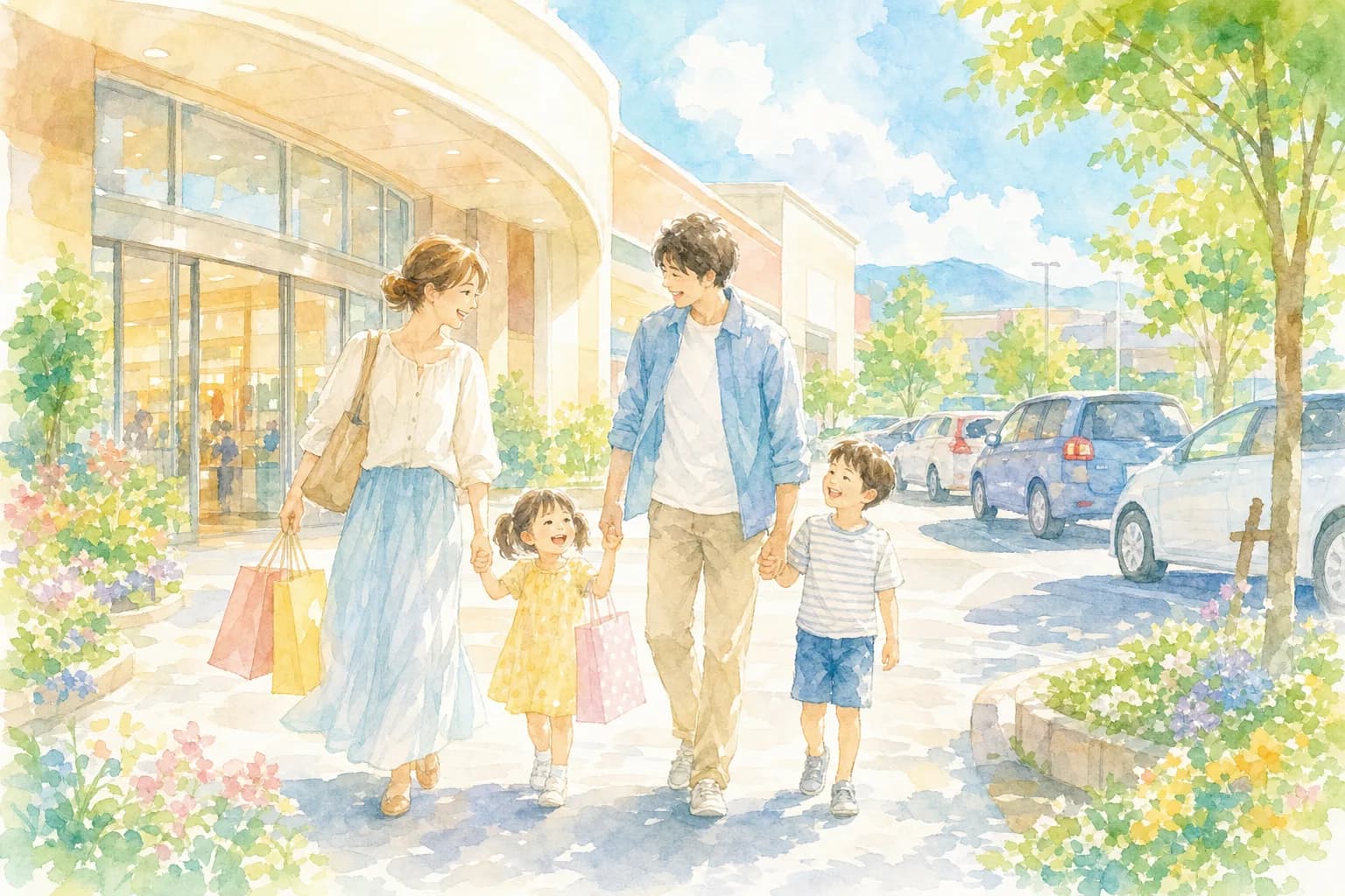 プール入場前に昼食の買い出しやお昼ごはんを済ませる