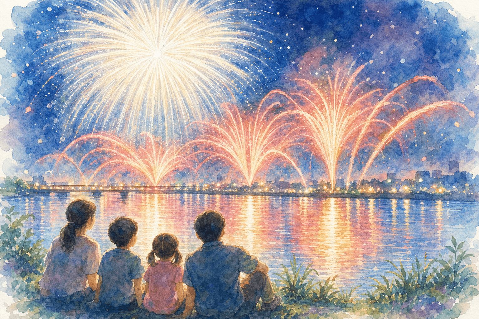 信濃川の夜空に約20,000発(2日間合計)、正三尺玉とフェニックスが圧巻