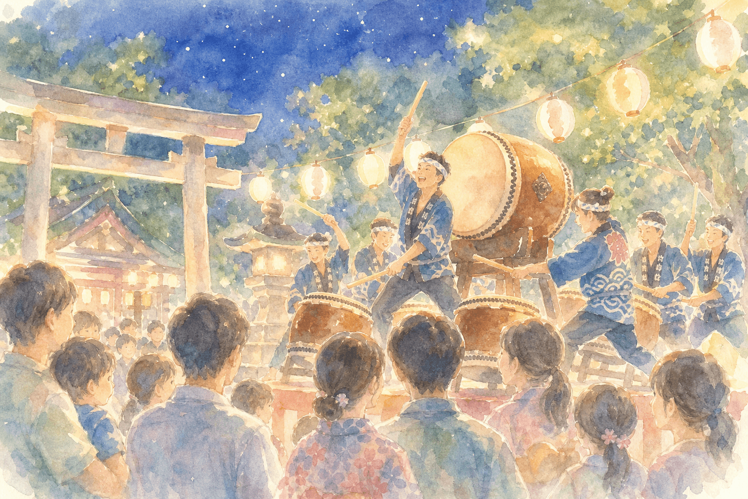 各町内の太鼓連が競演する港町の勇壮な太鼓祭り