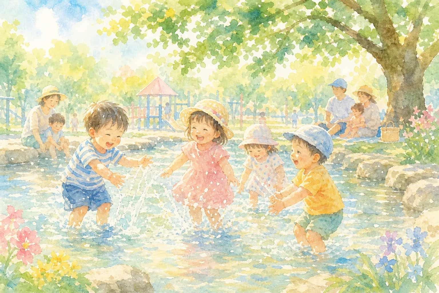 舎人公園 じゃぶじゃぶ池
