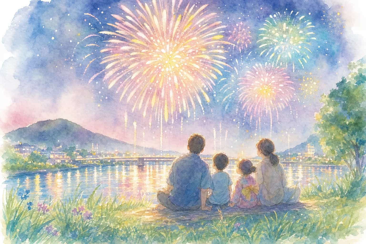 住田町夏まつり 会場(気仙川河川敷)