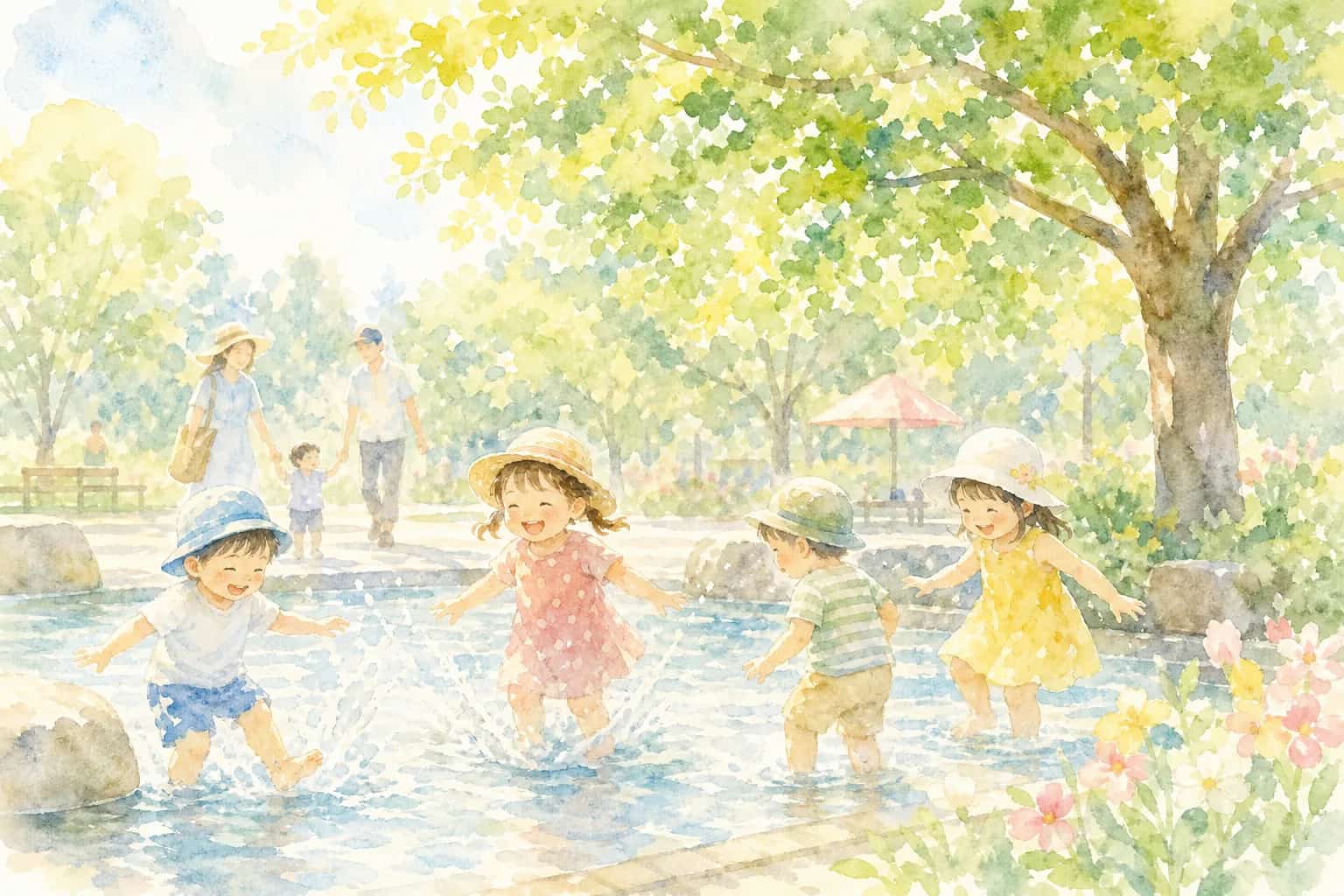 亀戸中央公園 じゃぶじゃぶ池