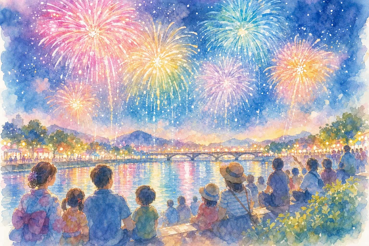 오노다 칠석 축제 불꽃놀이 관람 장소(나카가와)