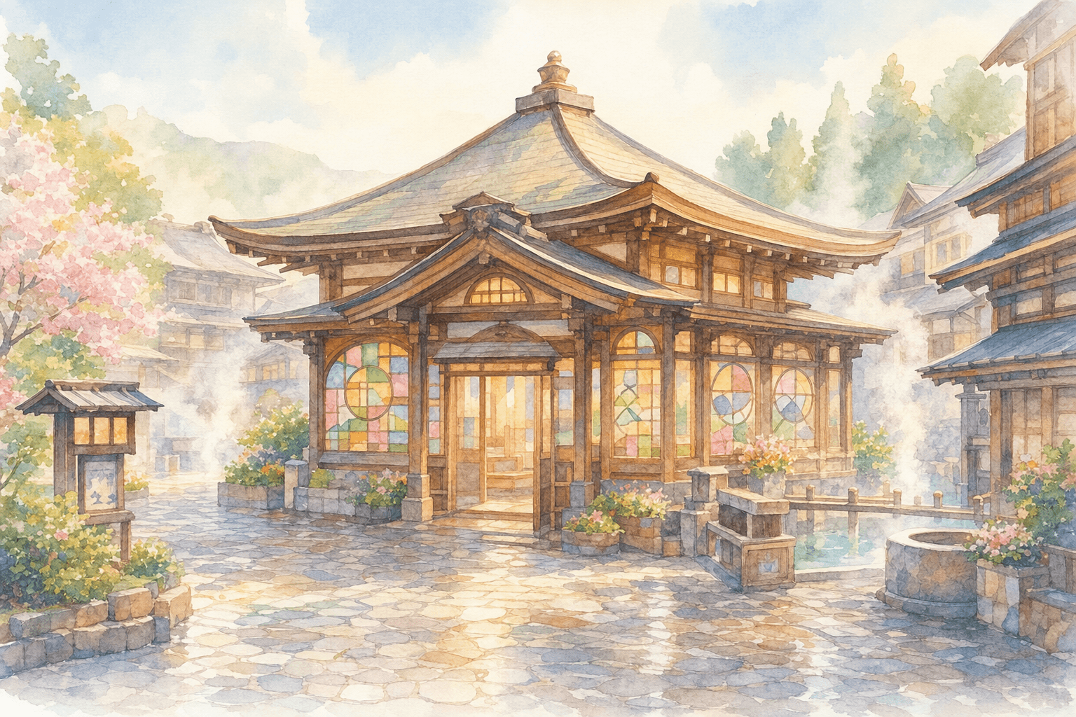 Enjoy an early morning bath at a historic public bathhouse that recreates the bathing experience of the Meiji era