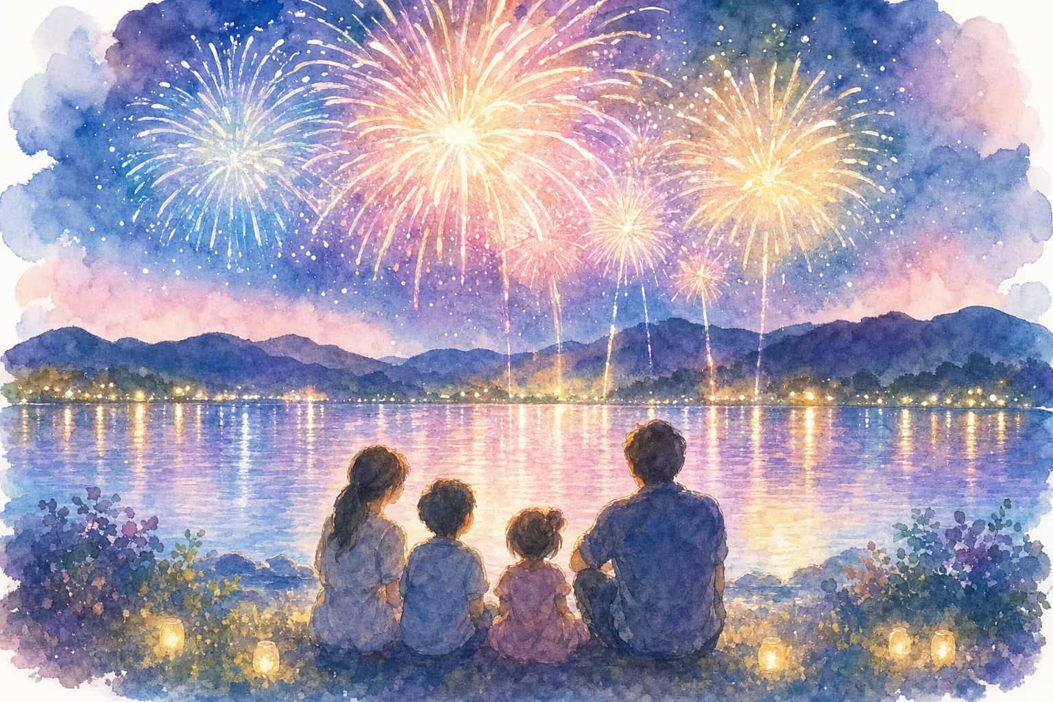 たざわ湖大花火会場(田沢湖畔)