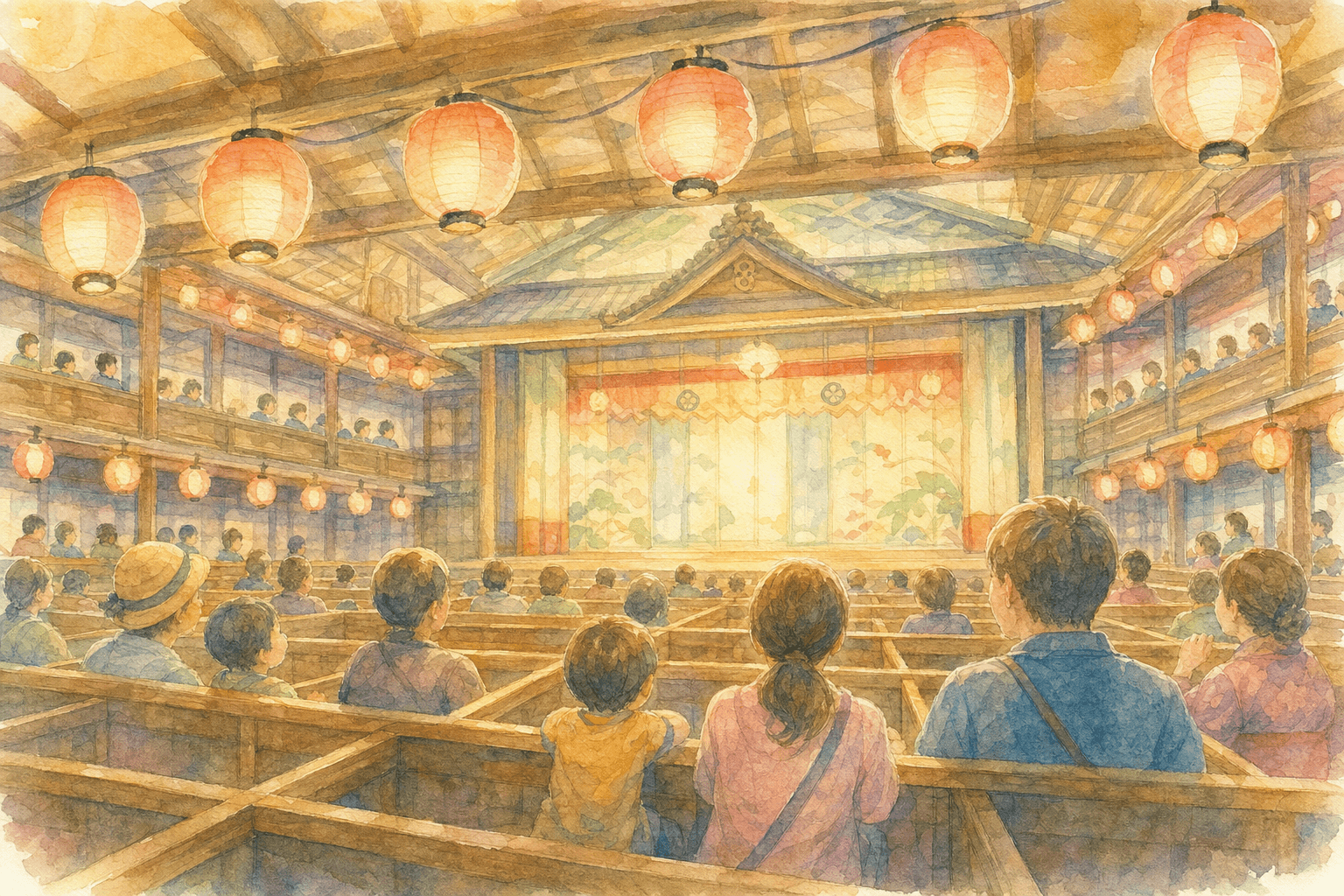 回り舞台と奈落まで見学できる現役の木造芝居小屋