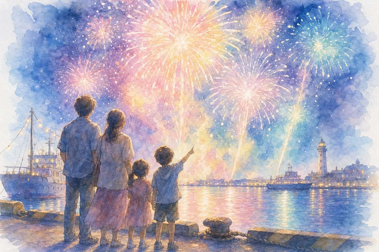 海の祭典 港花火大会会場(秋田港)