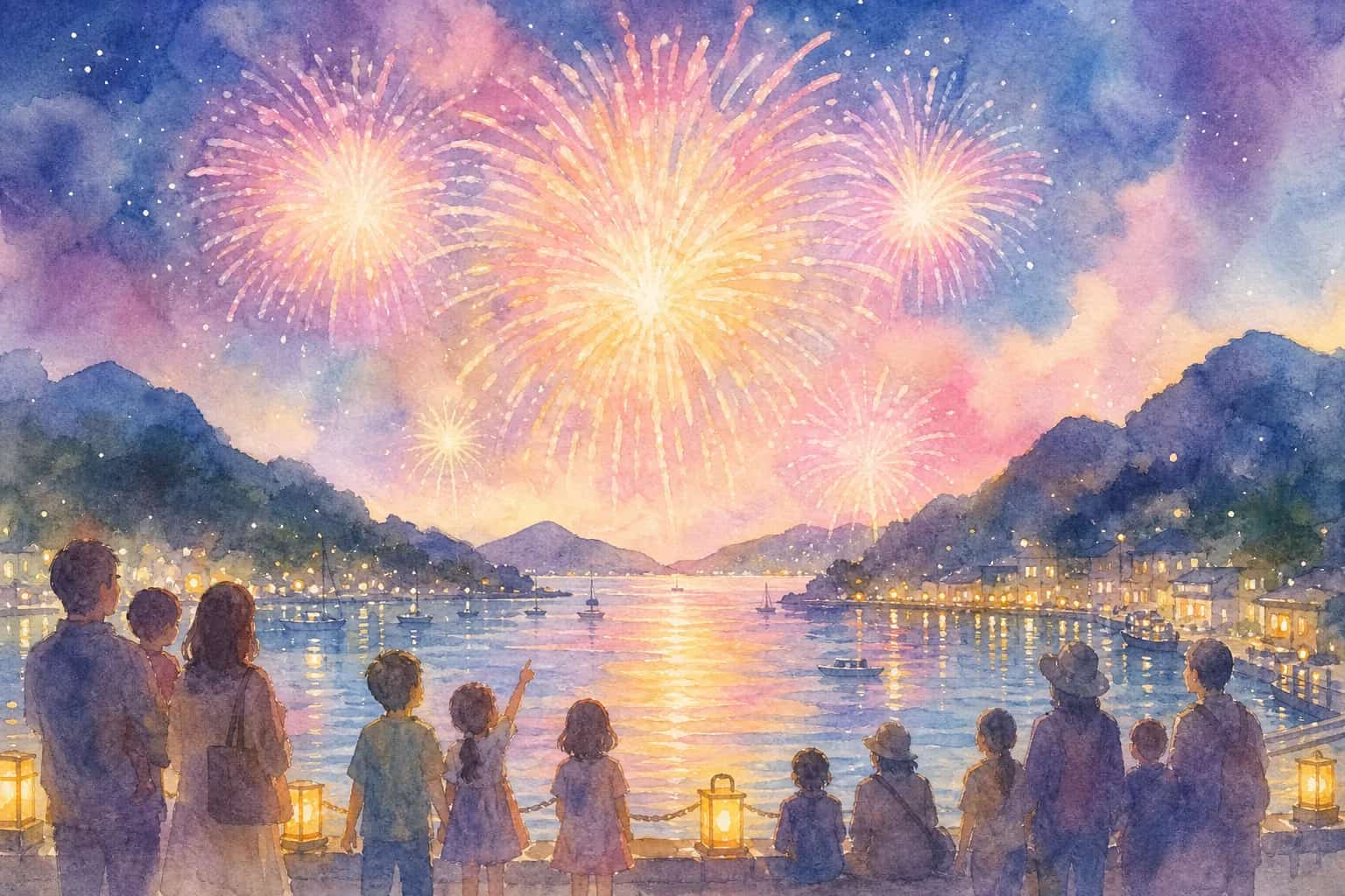 温泉津港(花火大会会場)