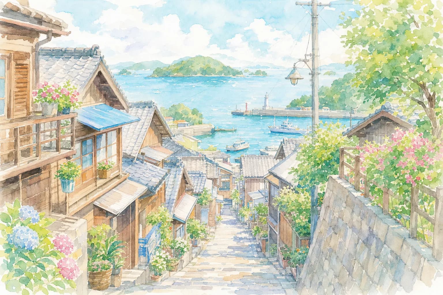 千石船で栄えた港町のレトロな路地をのんびり散策
